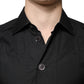 Black Cotton Formal Long Sleeves Dress Shirt