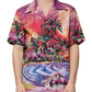 Multicolor Tropical Button Down Casual Shirt