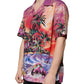 Multicolor Tropical Button Down Casual Shirt