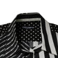 Black White Striped Button Down Casual Shirt