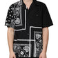 Black Logo Button Down Short Sleeve Shirt