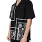 Black Logo Button Down Short Sleeve Shirt