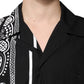 Black Logo Button Down Short Sleeve Shirt