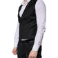 Black Wool Formal Dress Men Waistcoat Vest