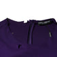 Purple Cotton Round Neck Pullover Men Sweater