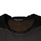 Brown Graphic Print Cotton Round Neck T-shirt