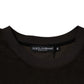 Brown Cotton Crew Neck Short Sleeves T-shirt