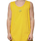 Yellow Cotton Round Neck Sleeveless T-shirt