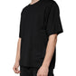 Black Cotton Crew Neck Short Sleeves T-shirt