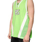 Green Polyester Jersey Sleeveless T-shirt