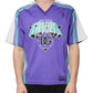 Purple Logo Jersey Cotton V-neck T-shirt