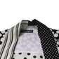 Black White Polka Dots Silk Men Casual Shirt