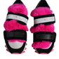 Black Pink Fur Embellished Sneakers Shoes