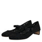 Black Mary Jane Taormina Lace Pumps Shoes