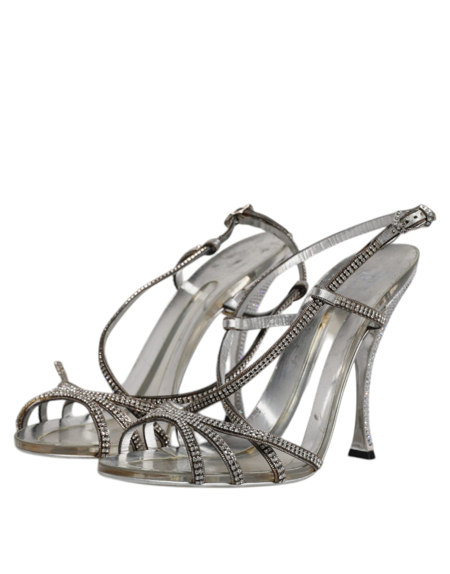 Silver Crystal Slingback KEIRA Sandals Shoes