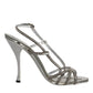 Silver Crystal Slingback KEIRA Sandals Shoes