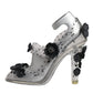 Clear Floral Crystal CINDERELLA Heels Shoes