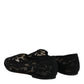 Black Taormina Lace Slip On Flats Shoes