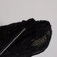 Black Lace Stretch Heels Mid Calf Boots Shoes