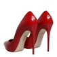 Red Patent Leather Stiletto Heels Pumps Shoes