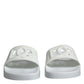 White Rubber Slides Sandals Beachwear Shoes