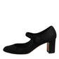 Black Suede Leather KEIRA Heels Pumps Shoes