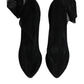 Black Nylon Stretch Mesh Sock Boots Shoes