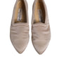 Beige Fabric Slip On Ballerina Flats Shoes