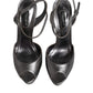 Silver Leather Platform Heels Sandals Shoes