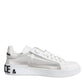 White Calf Leather Portofino Sneakers Shoes