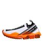 White Orange Slip On Sorrento Sneakers Shoes