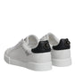 White Black Portofino Low Top Sneakers Shoes