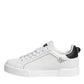 White Black Portofino Low Top Sneakers Shoes