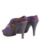 Purple Platform Slingback Heels Sandals Shoes