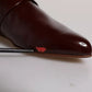 Maroon Leather Lace Up Ankle Boots Shoes
