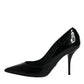 Black Patent Leather High Heels Pumps Shoes