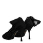 Black Silk Mesh Sock Style Boots Shoes