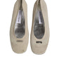 Beige Fabric Slip On Ballerina Flats Shoes