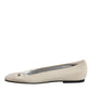 Beige Fabric Slip On Ballerina Flats Shoes