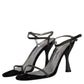 Black Ankle Strap High Heels Sandals Shoes