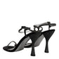 Black Ankle Strap High Heels Sandals Shoes