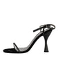 Black Ankle Strap High Heels Sandals Shoes