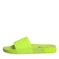 Green Rubber Slides Sandals Beachwear Shoes