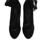 Black Nylon Mesh Sock Style Boots Shoes