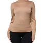 Brown Turtleneck Long Sleeve Pullover Sweater