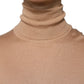 Brown Turtleneck Long Sleeve Pullover Sweater