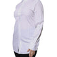 White Cotton Collared Long Sleeves Shirt Top