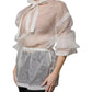 White Ascot Collar Long Sleeves Blouse Top