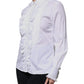 White Cotton Long Sleeves Ruffle Collar Top