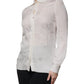 White Silk Collared Long Sleeves Shirt Top